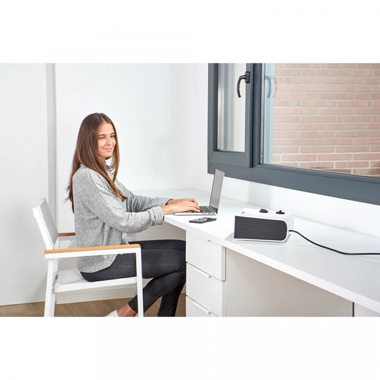 BLACK+DECKER Värmefläkt 2000W Vit Platt BLACK+DECKER Värmefläkt 2000W Vit Platt