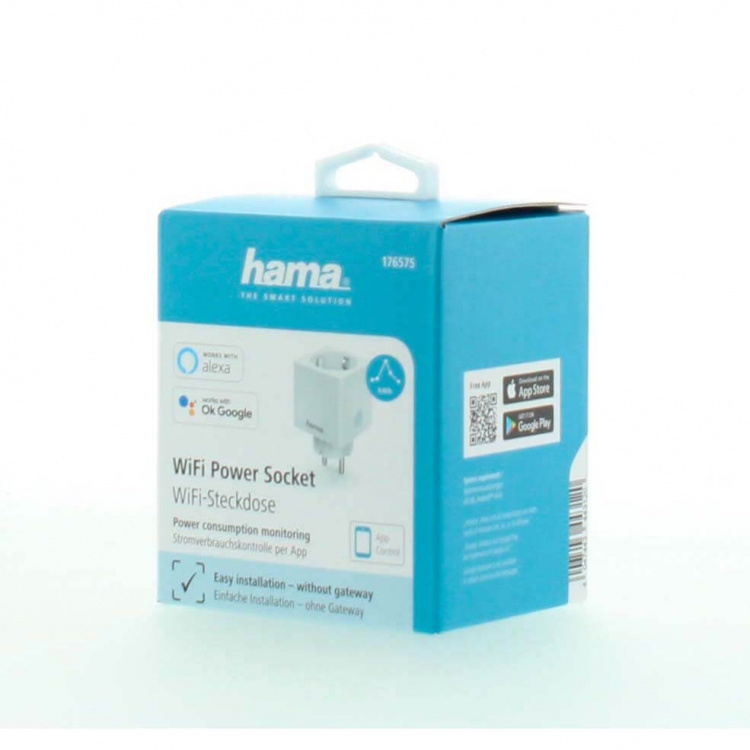 Hama WiFi-Uttag Elförbrukningsmätare Hama WiFi-Uttag Elförbrukningsmätare
