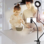 LogiLink Ring light för smartphone Ø8,5 cm med klämma LogiLink Ring light för smartphone Ø8,5 cm med klämma