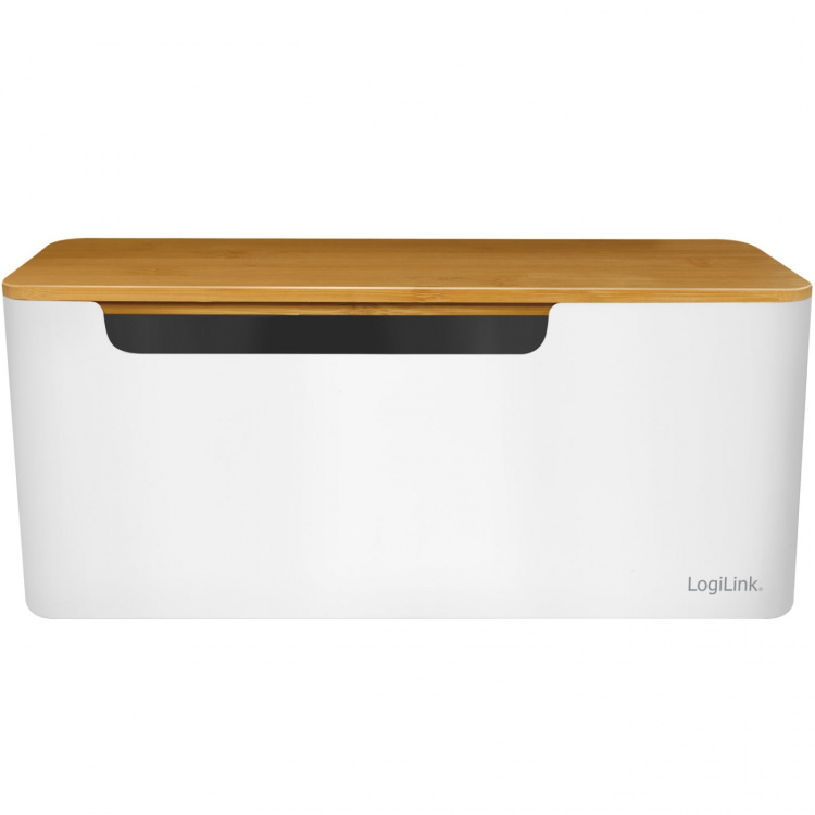 LogiLink Cable box - Kabelgömma m bambulock 32x14x13cm LogiLink Cable box - Kabelgömma m bambulock 32x14x13cm