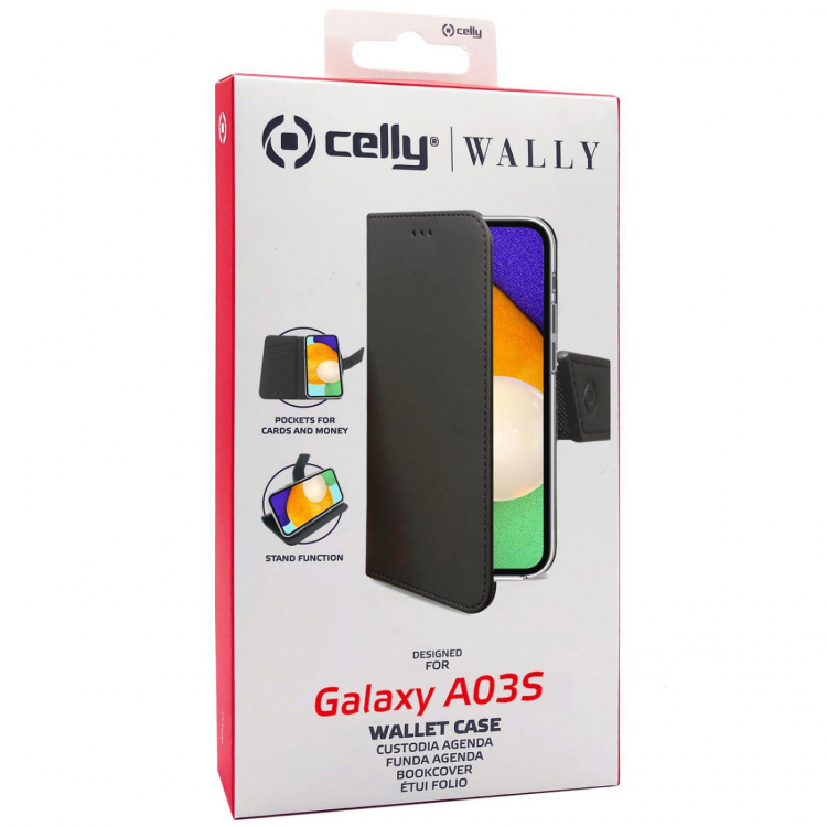 Celly Wallet Case Galaxy A03s Svart Celly Wallet Case Galaxy A03s Svart