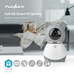Nedis SmartLife Inomhus Kamera | Full HD 1080p | Panorera lutning | microSD (ingår inte) / Molnlagring (tillval) | Med rörelsesensor | Nattsikt | Grå / Vit Nedis SmartLife Inomhus Kamera | Full HD 1080p | Panorera lutning | microSD (ingår inte) / Molnlagring (tillval) | Med rörelsesensor | Nattsikt | Grå / Vit