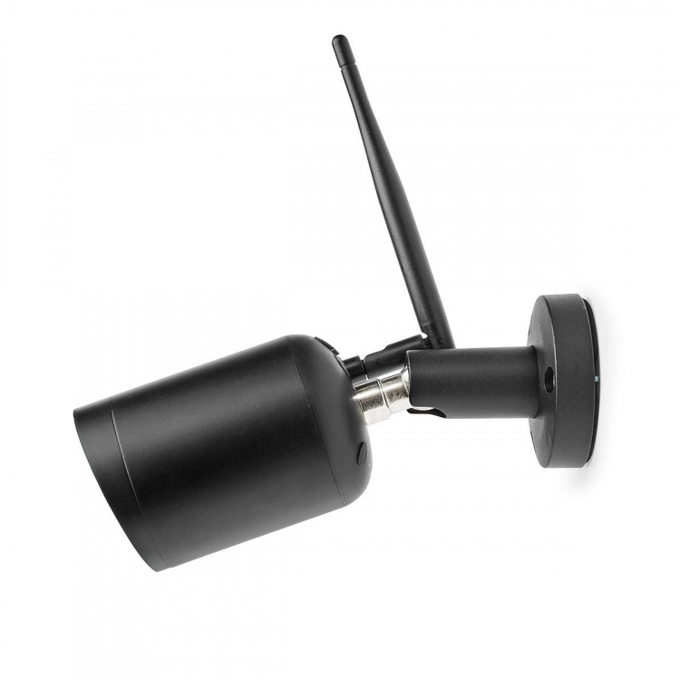 Nedis SmartLife Utomhus Kamera | Full HD 1080p | IP65 | microSD (ingår inte) / Molnlagring (tillval) | 12 V DC | Med rörelsesensor | Nattsikt | Svart
