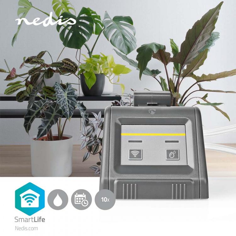 Nedis SmartLife Vattenpump | Wi-Fi | Batteridriven / USB ström | IPX3 | Maximalt vattentryck: 0.3 bar | Android™ / IOS