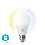 Nedis SmartLife LED-Lampor | Wi-Fi | E27 | 806 lm | 9 W | Varm till cool vit | 2700 - 6500 K | Android™ / IOS | Glödlampa | 1 st