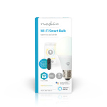 Nedis SmartLife LED-Lampor | Wi-Fi | E27 | 806 lm | 9 W | Varm till cool vit | 2700 - 6500 K | Android™ / IOS | Glödlampa | 1 st