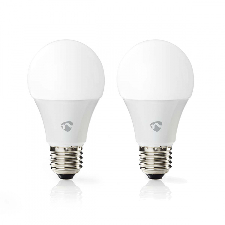 Nedis SmartLife Full Färg Glödlampa | E27 | 806 lm | 9 W | RGB / Varm till cool vit | 2700 - 6500 K | Android™ / IOS | Glödlampa | 2 st