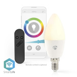 Nedis SmartLife Full Färg Glödlampa | E14 | 470 lm | 4.90 W | RGB / Varm till cool vit | 2700 - 6500 K | Android™ / IOS | Ljus | 1 st