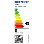 Nedis SmartLife Full Färg Glödlampa | E14 | 470 lm | 4.90 W | RGB / Varm till cool vit | 2700 - 6500 K | Android™ / IOS | Ljus | 1 st
