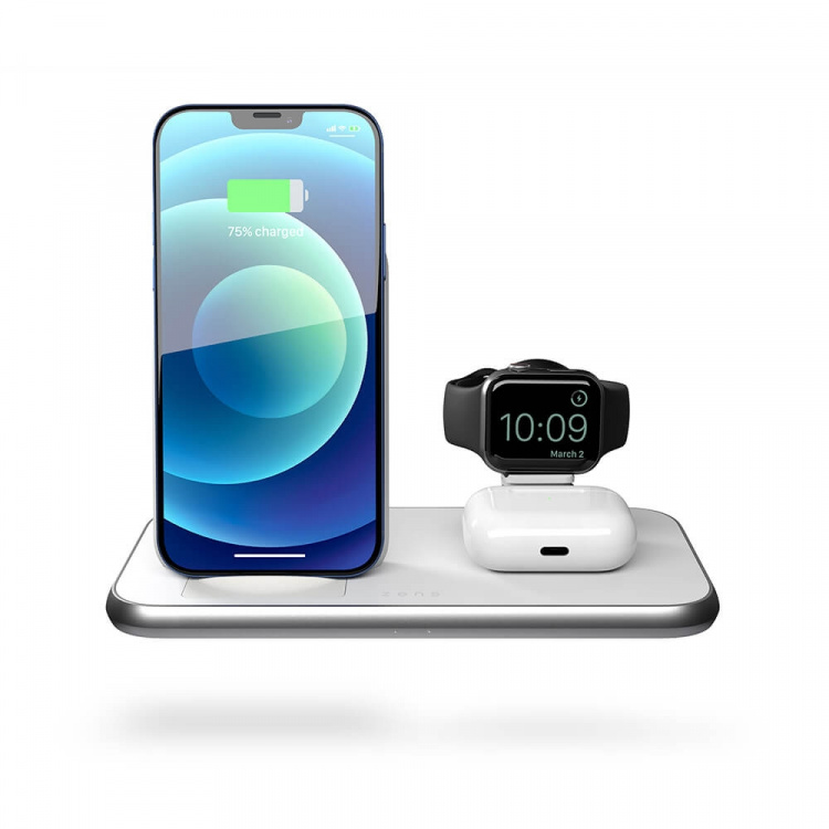 Zens 4in1 Laddare 10W inkl 45W USB-C PD Vit