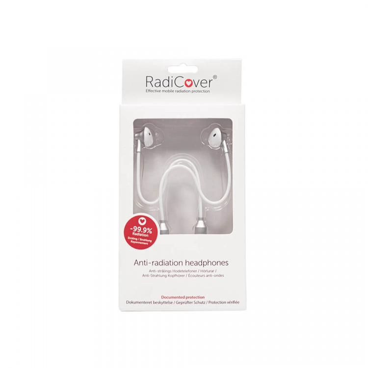 Radicover Radiation protected Headphone Wired In-Ear MIC Volume control