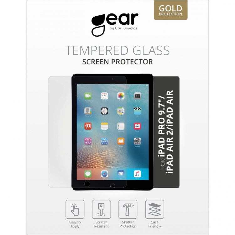 Gear Härdat Glas 2.5D iPad Air/Air2/New/Pro 9,7