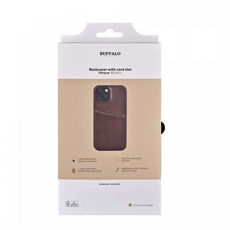 Buffalo Mobilskal Läder Brun - iPhone 13 Mini Buffalo Mobilskal Läder Brun - iPhone 13 Mini