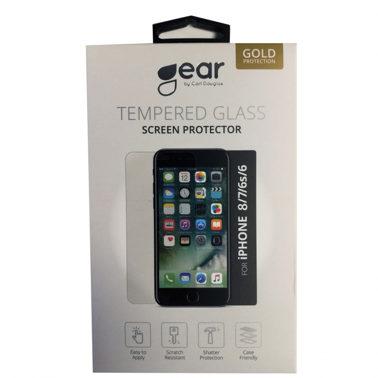 Gear Skärmskydd 2.5D Gold Case Friendly - iPhone 6/7/8/SE