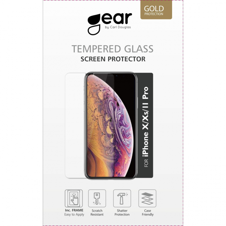 Gear Skärmskydd 2.5D Gold Case Friendly - iPhone X/XS/11 Pro Gear Skärmskydd 2.5D Gold Case Friendly - iPhone X/XS/11 Pro