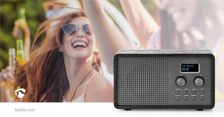 Nedis DAB+ Radio | Bordsdesign | DAB+ / FM | 1.3 
