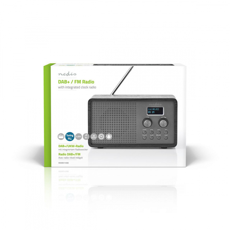 Nedis DAB+ Radio | Bordsdesign | DAB+ / FM | 1.3 