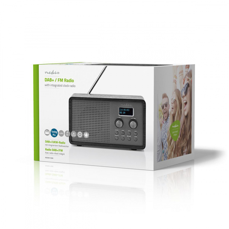 Nedis DAB+ Radio | Bordsdesign | DAB+ / FM | 1.3 