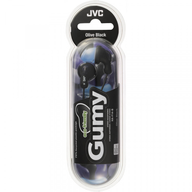 JVC Hörlur F14 Gumy In-Ear Svart