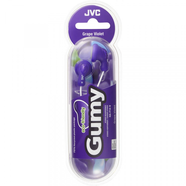 JVC Hörlur F14 Gumy In-Ear Violett