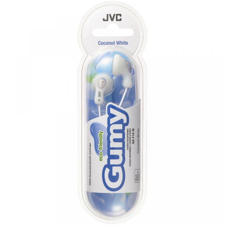 JVC Hörlur F14 Gumy In-Ear Vit