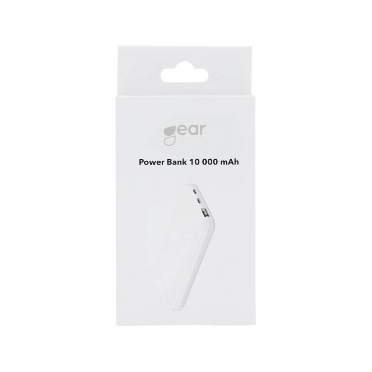 Gear Powerbank 10 000mAh LiPolymer Ultracompact 2.1A 1xUSB-C 1xUSB-A 1xMicroUSB Vit Gear Powerbank 10 000mAh LiPolymer Ultracompact 2.1A 1xUSB-C 1xUSB-A 1xMicroUSB Vit