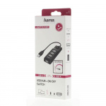 Hama Hub USB-A 2.0 Switch 4x Portar 480 Mbit/s Svart