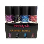 BeautyUK Beauty UK Glitter Nails Polish Set 4x9ml BeautyUK Beauty UK Glitter Nails Polish Set 4x9ml