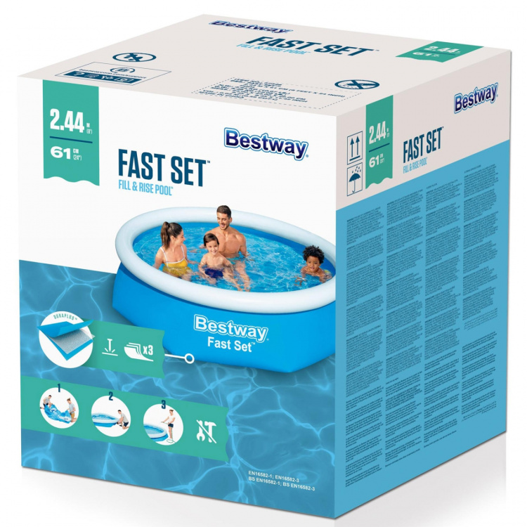 Bestway Pool Fast Set, 244x61 cm, 1880 liter