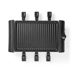 Nedis Gourmet / Raclette | Grill | 6 Personer | Spatel | Temperaturinställning | Non-stick beläggning | Rektangel