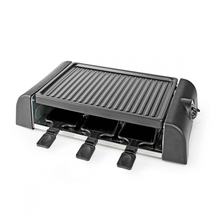 Nedis Gourmet / Raclette | Grill | 6 Personer | Spatel | Temperaturinställning | Non-stick beläggning | Rektangel