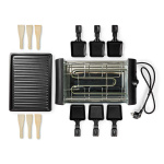 Nedis Gourmet / Raclette | Grill | 6 Personer | Spatel | Temperaturinställning | Non-stick beläggning | Rektangel