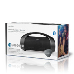 Nedis Bluetooth® Party Boombox | 6 timmar | 2.0 | 150 W | Uppspelning av media: AUX / USB | IPX5 | Synkroniseringsbar | Bärhandtag | Festljus | Svart