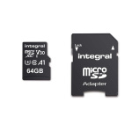 INTEGRAL 64 GB höghastighets microSDHC/XC V30 UHS-I U3 minneskort