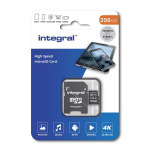 INTEGRAL 256 GB höghastighets microSDHC/XC V30 UHS-I U3 minneskort