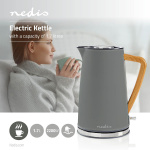 Nedis Vatten kokare | 1.7 l | Soft-Touch | Grå | Roterbar 360 grader | Dolt värmeelement | Strix® kontroll | Koka-tort funktion Nedis Vatten kokare | 1.7 l | Soft-Touch | Grå | Roterbar 360 grader | Dolt värmeelement | Strix® kontroll | Koka-tort funktion
