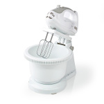 Nedis Hand visp | 200 W | 5 hastighetsinställning | Turbofunktion | Svarvskål / 2 degkrokar / 2 vispar | Grå / Vit