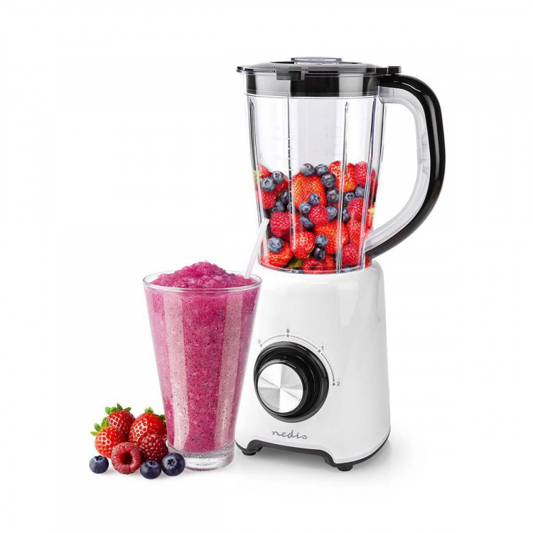 Nedis Blender | 800 W | 1.5 l | Plast | 2 hastighetsinställning | Vit Nedis Blender | 800 W | 1.5 l | Plast | 2 hastighetsinställning | Vit