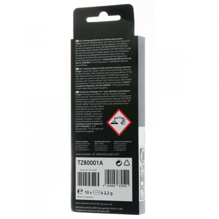 Siemens Avkalkare för kaffemaskiner, Espressomaskiner Siemens Avkalkare för kaffemaskiner, Espressomaskiner