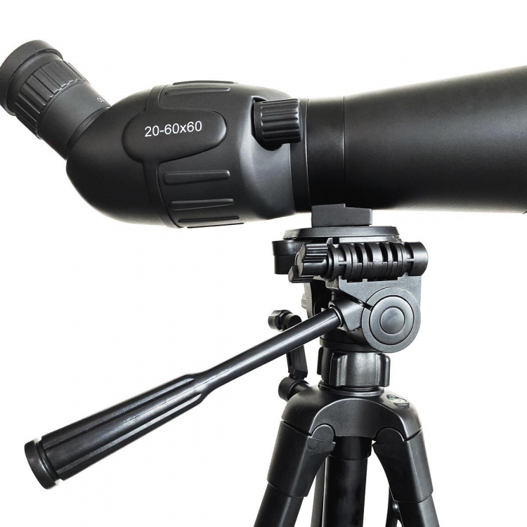 Nedis Spotting Scope | Förstoringsområde: 20-60 | Objektivlinsdiameter: 60 mm | Synfält: 38 m | Dioptrisk korrigering | Resväska ingår | Svart