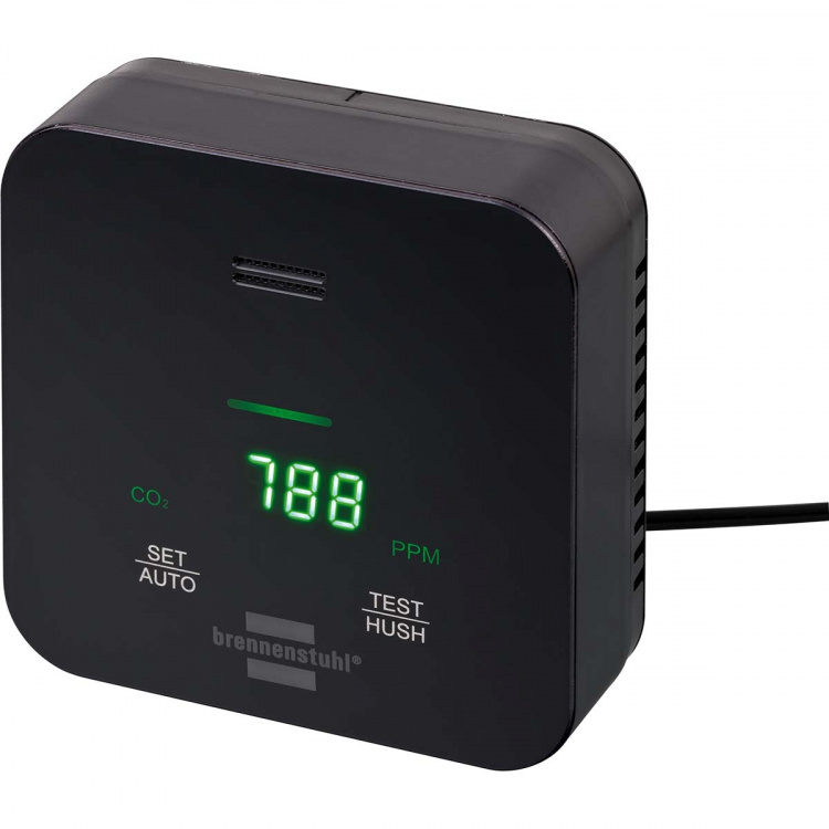 CO2-mätare C2M L 4050 / Övervakning av luftkvalitet (med display och akustisk signal, med inbyggt batteri, upp till 12 timmars drift)