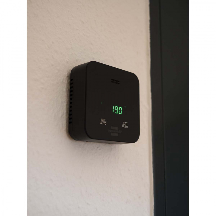 CO2-mätare C2M L 4050 / Övervakning av luftkvalitet (med display och akustisk signal, med inbyggt batteri, upp till 12 timmars drift)