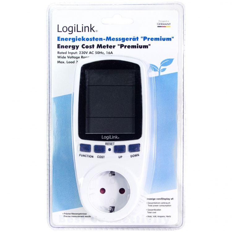 LogiLink Energimätare med kostnadsberäkning Premium