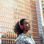Philips On-ear Bluetooth Hörlurar Röd