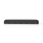 Nedis HDMI ™ Splitter | 4-Port port(s) | HDMI™ ingång | 4x HDMI™ Output | 4K@60Hz | 18 Gbps | Metall | Antracit