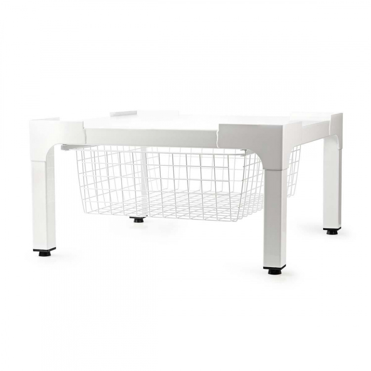 Nedis Stativ för Tvättmaskin och Torktumlare | Trådkorg | 200 kg | Vit