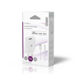 Nedis Väggladdare | 12 W | Snabbladdnings funktion | 1x 2.4 A A | Antal utgångar: 1 | USB-A | Lightning 8-Pin (Lös) Kabel | 1.00 m | Single Voltage Output | Vit Nedis Väggladdare | 12 W | Snabbladdnings funktion | 1x 2.4 A A | Antal utgångar: 1 | USB-A | Lightning 8-Pin (Lös) Kabel | 1.00 m | Single Voltage Output | Vit