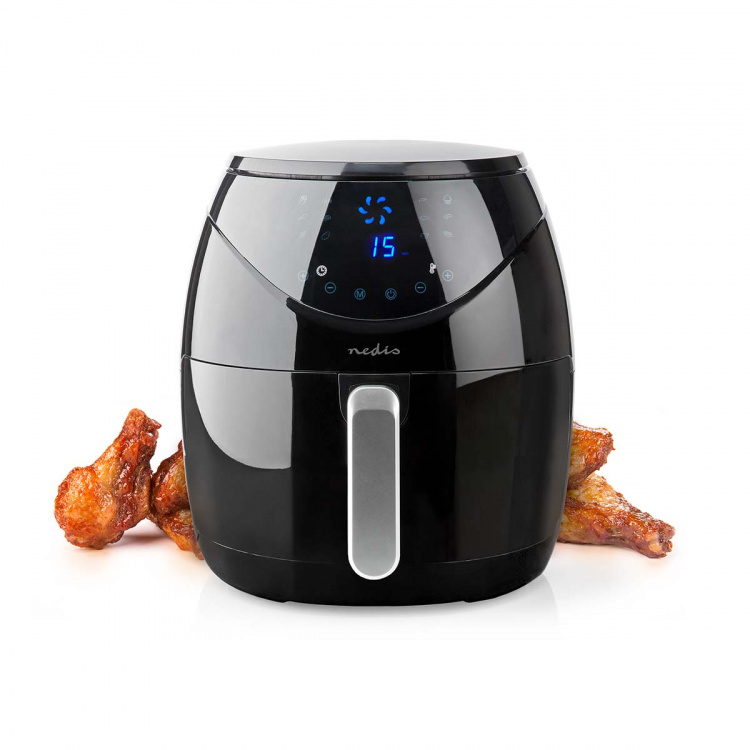 Nedis XL Air fryer| 4.6 l | Timer: 60 min | Digital | Svart