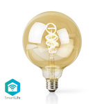 Nedis SmartLife LED vintage lampa | E27 | 360 lm | 4.90 W | Varm till cool vit | 1800 - 6500 K | Glas | Android™ / IOS | Globe | 1 st