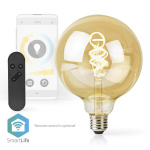Nedis SmartLife LED vintage lampa | E27 | 360 lm | 4.90 W | Varm till cool vit | 1800 - 6500 K | Glas | Android™ / IOS | Globe | 1 st